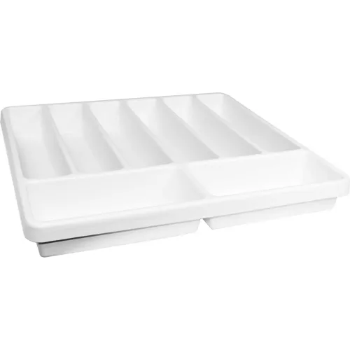 TrippNT™ White Polystyrene Big 8 Compartment Drawer Organizer, 19W x 18D  x 2
