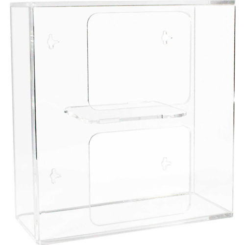10 Width x 10 Height x 4 Depth TrippNT 50830 Clear Acrylic Double Side Loading Glove Box Holder 
