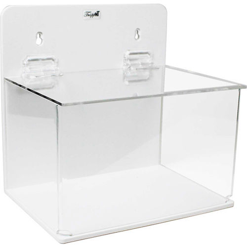 TrippNT&#153; 51043 Large Lab Supply Box with Lid, 9"W x 6"D x 9"H, White/Clear