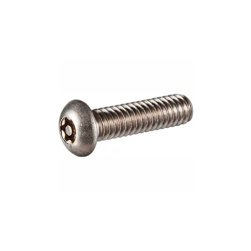 1/4-20 x 3" Machine Screw - Button Torx Head - T27 - Steel - Zinc - FT - UNC - USA - 100 Pk