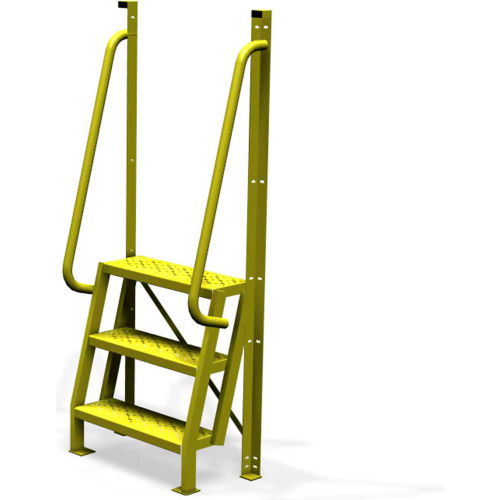 3 Step 75° Incline Ladder, 24"W Perforated Tread UCL7503246