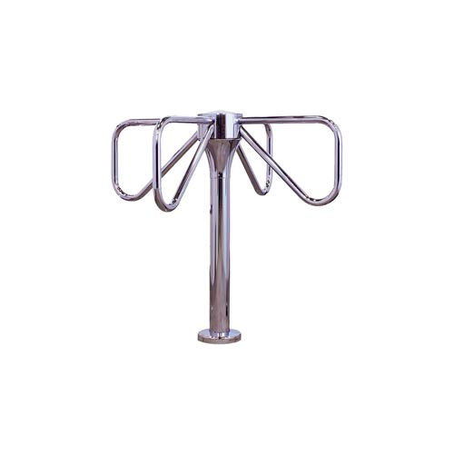 4-Arm Turnstile Only Clockwise Direction - Satin Chrome