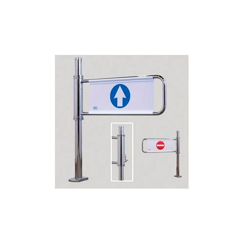 Manual Locking Swing Gate w/ Left Handed Exit - Mirror Chrome