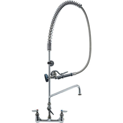 T&S Brass B-0133-01 Easyinstall Pre-Rinse Unit With Wall Bracket, Add-On Faucet & Hose