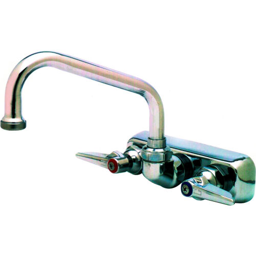 T&S Brass B-1115 Workboard Back Mounted Faucet W/ 4&quot; Centers & 059X Nozzle