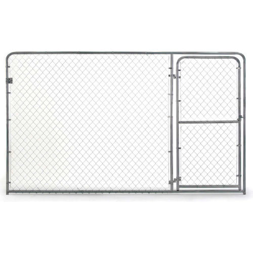 Tarter Galvanized Welded Dog Kennel Section with Door, 6'H x 10'L