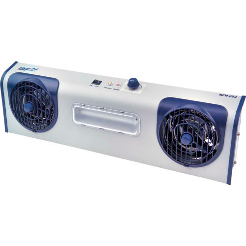 Transforming Technologies Overhead AC Ionizer Blower BFN802, 2 Fans, LED Task Light, 150-300 CFM