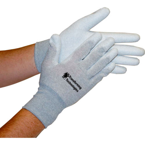 Transforming Technologies ESD Inspection Gloves, Palm Coated, XL-Large, 12 Pairs/Pack