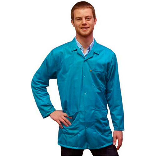 Transforming Technologies ESD 3/4 Length Jacket, Snap Cuff, Teal, Small