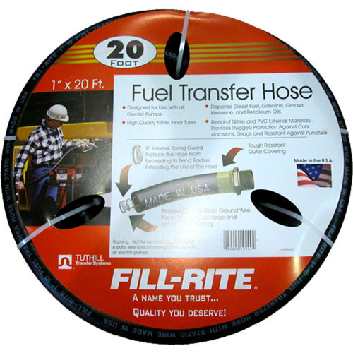 Fill-Rite FRH10020, 1&quot; x 20' Retail Hose Designed for Use with All Electric Pumps
