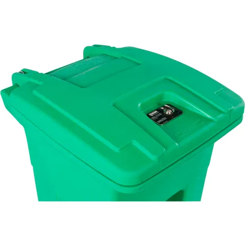 Trash Cart, Green, Wheeled, 32 Gallons  DaCorta Hardware & Benjamin Moore  Paint