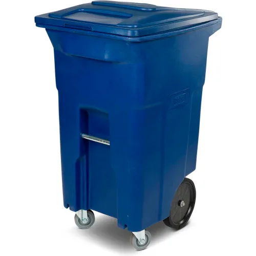 1039BL Blue Rollout Container 60 Gallon Trash Cans with Wheels