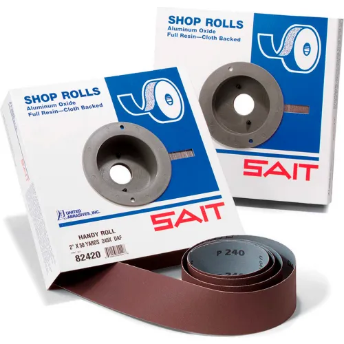 United Abrasives - Sait 83205 DA-F Shop Roll 1" x 50 Yds 320 Grit Handy Roll Aluminum Oxide