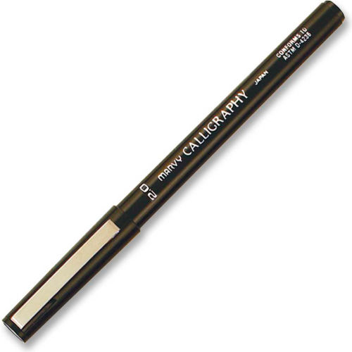 Marvy Calligraphy Marker Fine Pen Point Type 2mm Pen Point Size Black Ink & Barrel