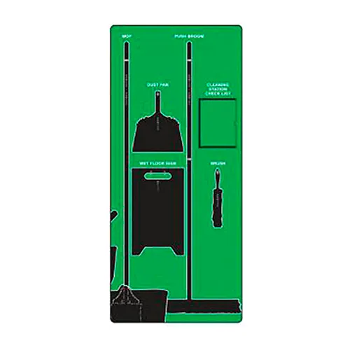 Accuform Signs Clean & Mop Store-Board™, Ultra Aluma-Lite, Green on Black