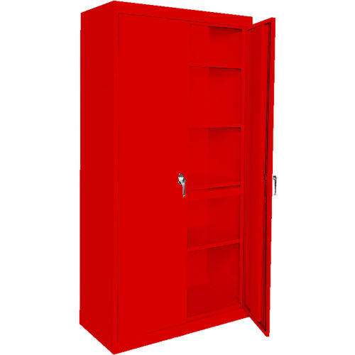 Steel Cabinets USA Magnum Series All-Welded Storage Cabinet, 30"Wx18"Dx72"H, Red