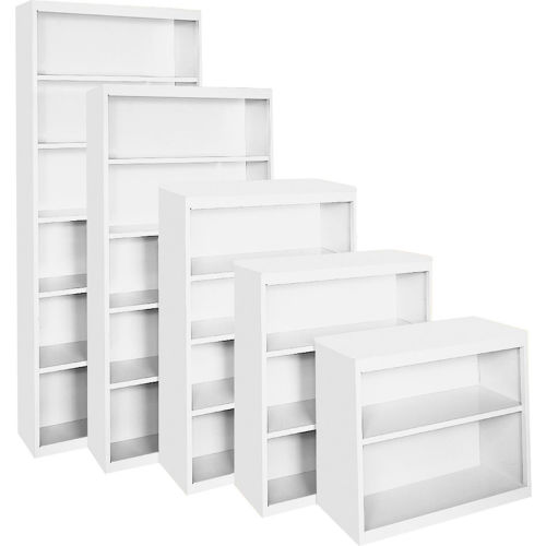 Steel Cabinets USA All-Welded Bookcase, 36"Wx18"Dx30"H, White