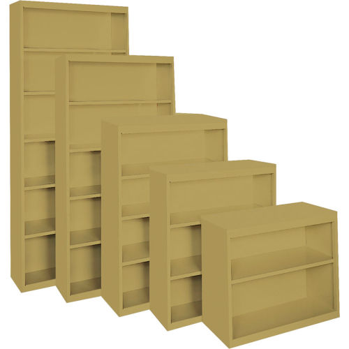Steel Cabinets USA All-Welded Bookcase, 36"Wx13"Dx52"H, Tropic Sand