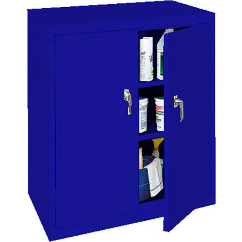 Steel Cabinets USA Counter High All-Welded Storage Cabinet, 36"Wx18"Dx42"H, Blue