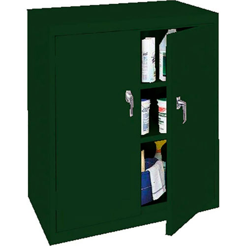 Steel Cabinets USA Counter High All-Welded Storage Cabinet, 36"Wx18"Dx42"H, Hunter Green