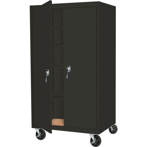 Steel Cabinets USA Mobile All-Welded Cabinet, 36"Wx24"Dx78"H, Charcoal
