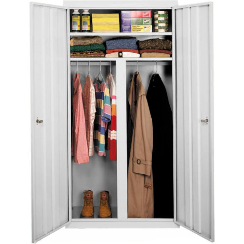 Steel Cabinets USA All-Welded Wardrobe Cabinet, 36"Wx24"Dx72"H, White