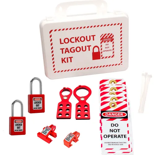 Zing Lockout Tagout Case Kit with 17 Components, 9-1/2