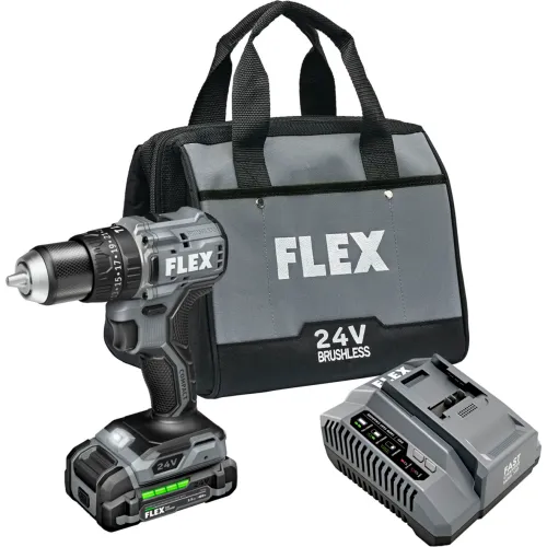 FLEX 2-Speed Cordless Compact Hammer Drill Kit, 1/2