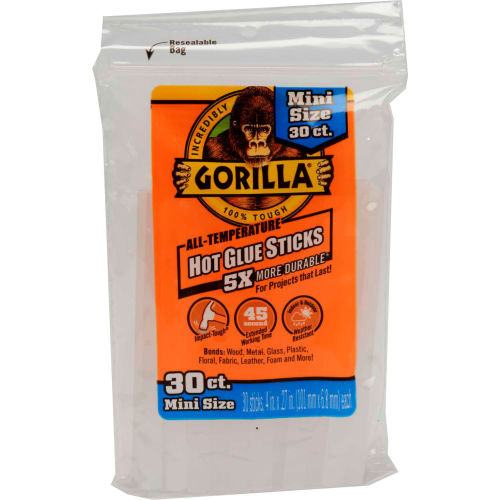 Gorilla Hot Glue 8in Full 20CT 4PC Bulk - Pkg Qty 16