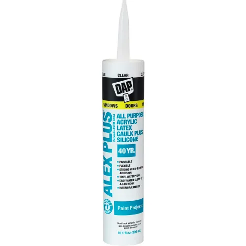 DAP® ALEX PLUS® Acrylic Latex Caulk Plus Silicone - 10.1 oz., Clear ...