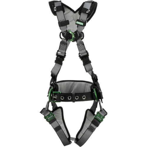 V-FIT&#8482; 10195166 Construction Harness, Back & Hip D-Rings, Quick-Connect Leg Straps, XL