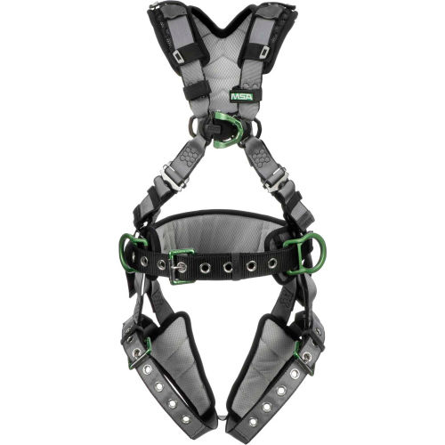 V-FIT&#8482; 10195172 Construction Harness, Back, Chest & Hip D-Rings, Tongue Buckle Leg Straps, XS