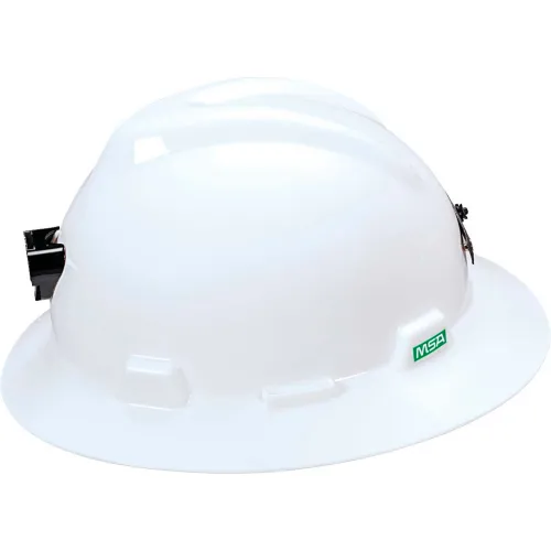MSA VGard® Slotted FullBrim Hat,Lamp Bracket,Cord Holder FasTrac III