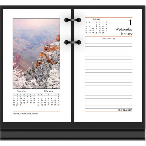 AT-A-GLANCE&#174; Photographic Desk Calendar Refill, 3.5 x 6, 2023