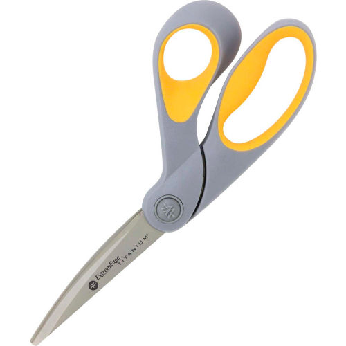 Westcott&#174; ExtremEdge Adjustable Tension Titanium Bonded Scissors, 9" Bent, Gray