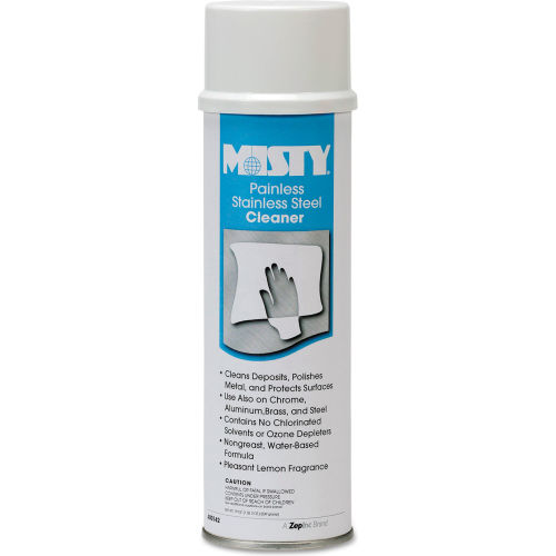 Misty Stainless Steel Cleaner, 18 oz. Aerosol Can, 12 Cans 1001557