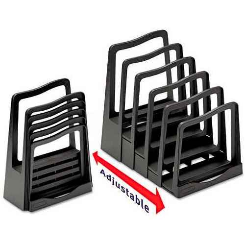 Avery&#174; Adjustable File Rack, Five Sections, 8 x 10-3/4 x 11-3/4, Black