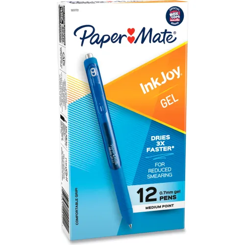 Paper Mate® InkJoy Gel Retractable Pen, Blue Ink, Dozen