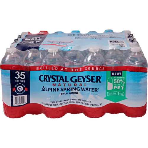 Crystal Geyser Natural Alpine Spring 16.9 Oz. Water Bottles, 24