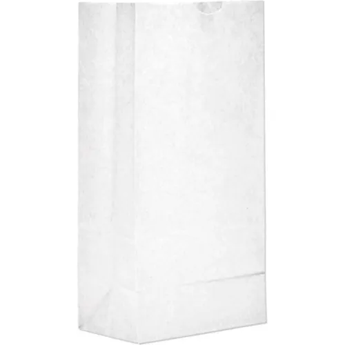 Duro Bag Paper Grocery Bags, 10, 65/16"W x 43/16"D x 133/8"H, White