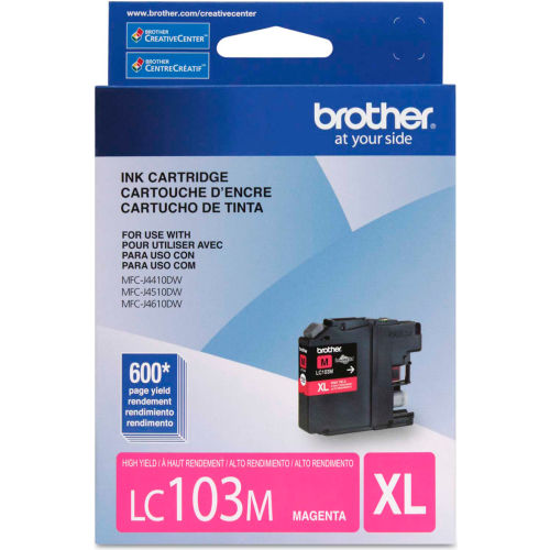 Brother&#174; LC103M Innobella High-Yield Ink Cartridge, 600 Page-Yield, Magenta