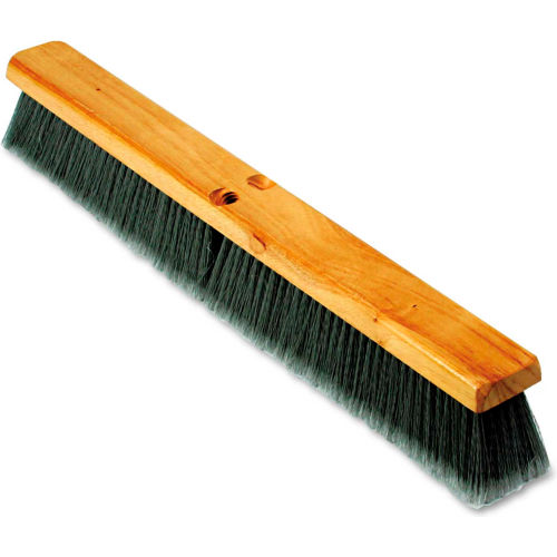 24" Gray Flagged Polypropylene Floor Brush Head - BWK20424