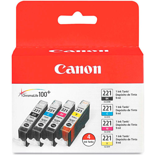 Canon&#174; 2946B004 (CLI-221) Ink, 4/Pack, Tri-Color