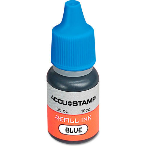 COSCO ACCU-STAMP Gel Ink Refill, Blue, 0.35 oz. Bottle