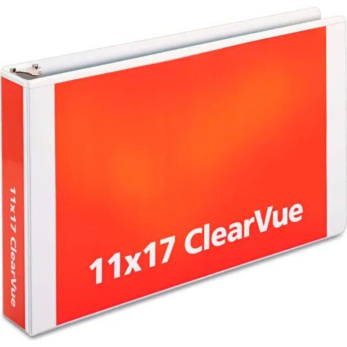 Cardinal® Tabloid ClearVue Slant-D Ring Binder, 2 Capacity, 11 x