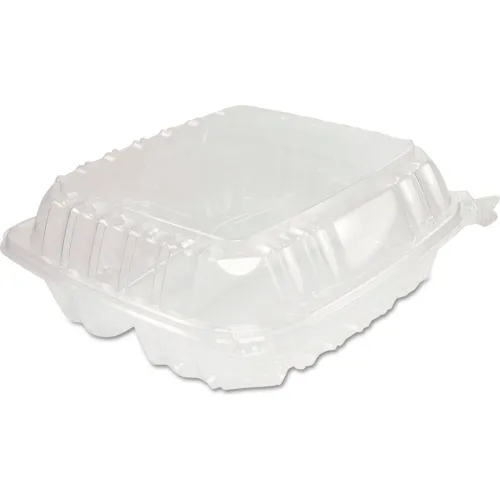 Dart® ClearPac® Container, 8-1/4"L x 8-1/4"W x 3"H, Clear, Pack of 250