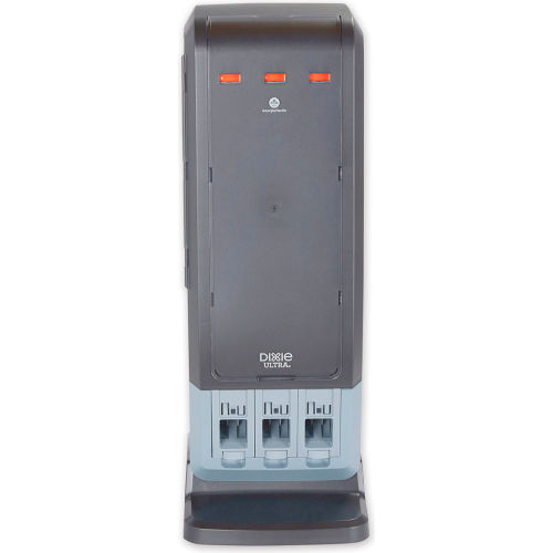Dixie® SmartStock Tri-Tower Cutlery Dispenser, Black/Gray