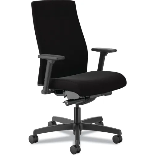 HON® Ignition 2.0 Upholstered Task Chair, Mid Back, Polyurethane Arms ...