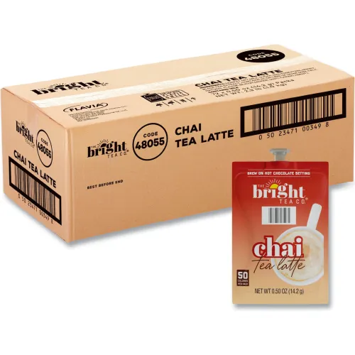 The Bright Tea Co. Chai Tea Latte Freshpack, Chai Latte, 0.5 oz Pouch, 72/Carton