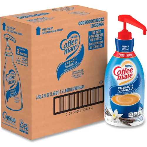 Liquid Coffee Creamer, French Vanilla, 1.5 Liter Pump Bottle, 2/Carton Liquid Coffee Creamer, French Vanilla, 1.5 Liter Pump Bottle, 2/Carton